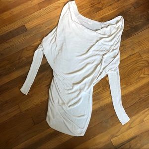 silence + noise Long-Sleeved Slinky Shirt Dress